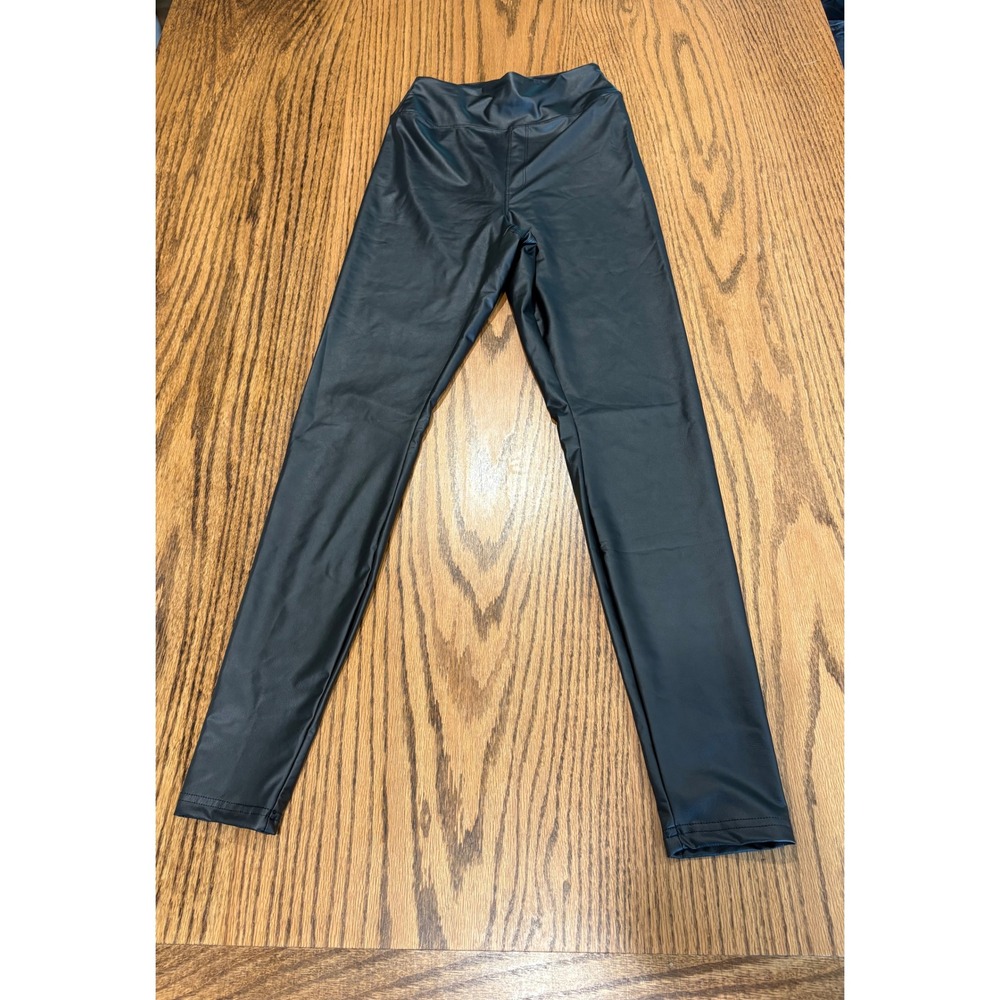 Aerie Offline Real Luxe High Rise Faux Leather Leggings Black Medium